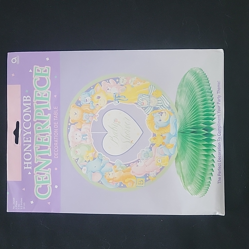 🧸4/$10🧸New- "Stuffed Animals " Baby Shower Honeycomb Centerpiece Decoration